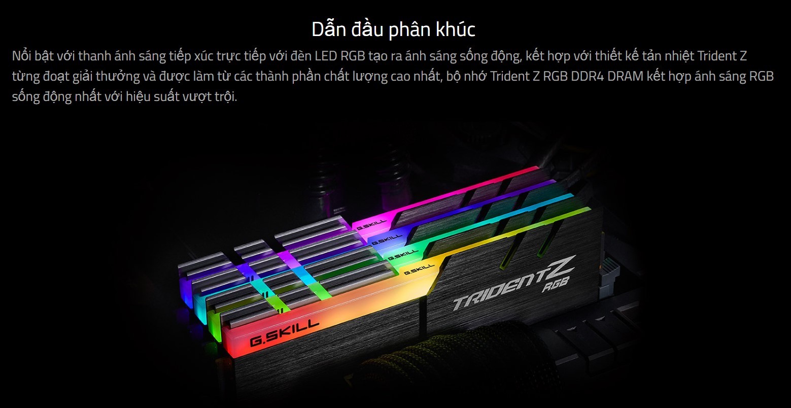 RAM GSKILL TRIDENT Z RGB 16GB (2x8GB) DDR4 3000MHz (F4-3000C16D-16GTZR)