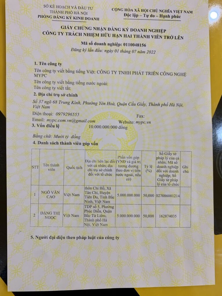 Giấy phép kinh doanh
