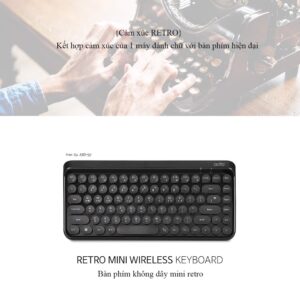 Bàn phím mini cho laptop Retro Mini Wireless Keyboard Actto KBD-50