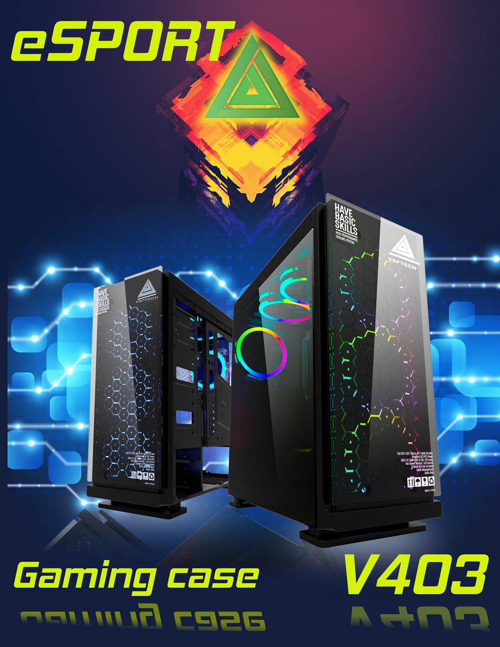 Vỏ Case Gaming VSP FA403 – Black