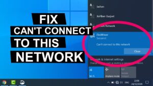 Can't connect to this network