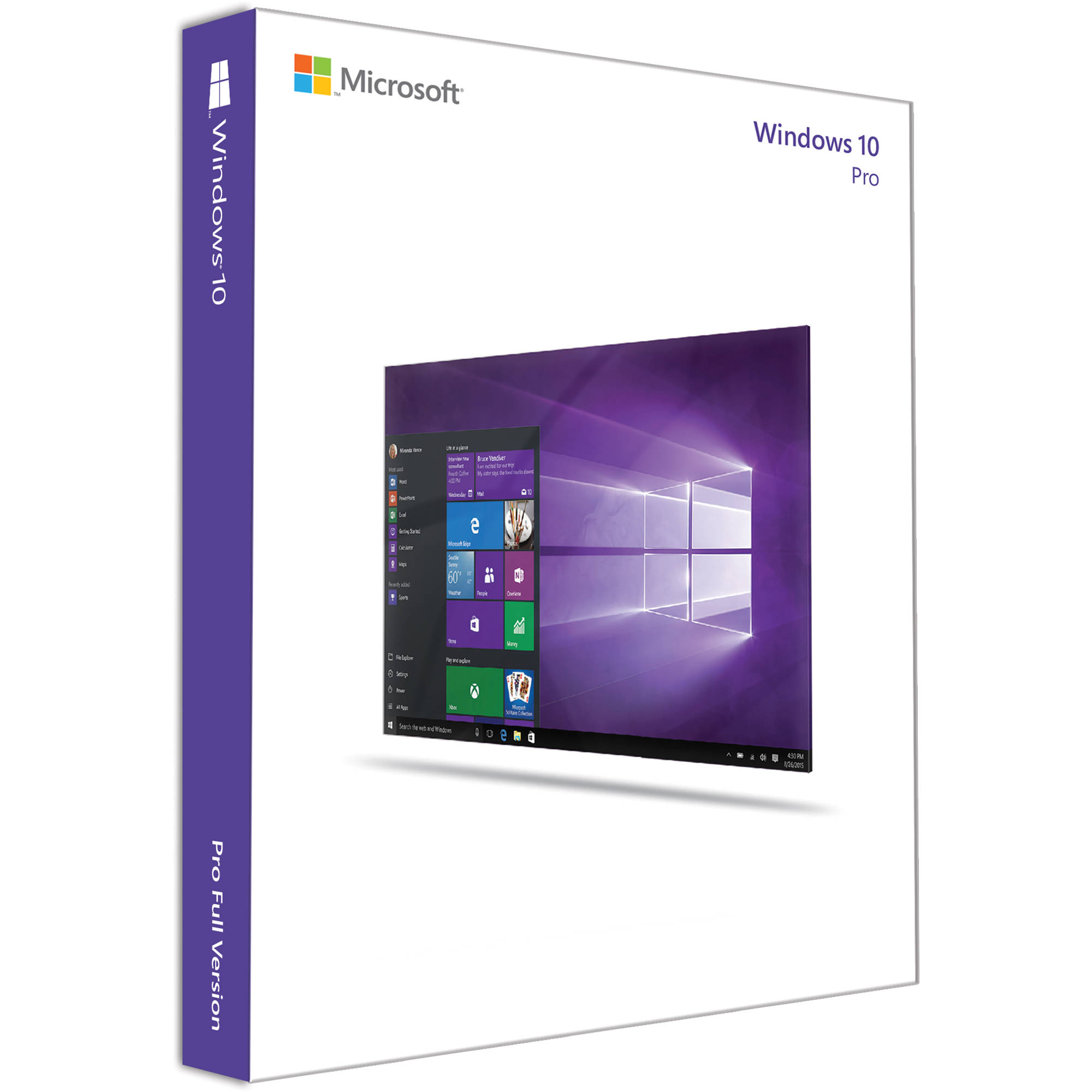 Phần mềm Microsoft Windows 10 Pro 64Bit Eng Intl 1PK DSP OEI DVD FQC-08929 chính hãng