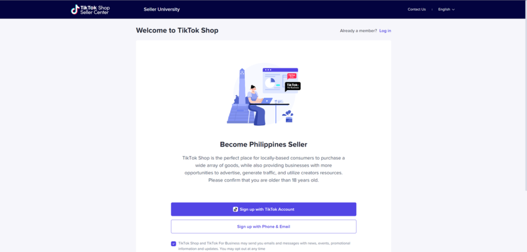 Cách Tạo Tài Khoản TikTok Shop