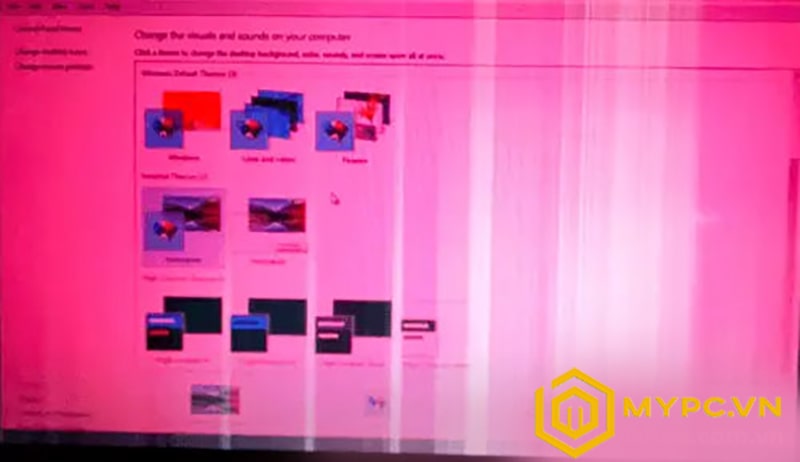 màn hình máy tính bị màu hồng