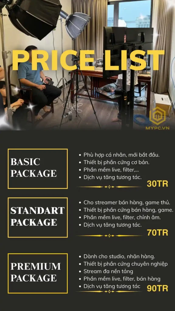 Dịch vụ Setup Phòng Livestream Chuyên Nghiệp – Đẳng Cấp Cùng MYPC