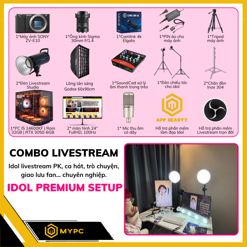 Combo Livestream Idol Premium Full Bộ Cho PK, Hát Và Giao Lưu