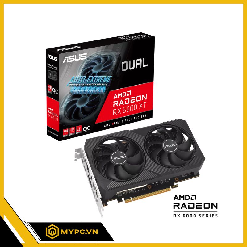 Card đồ họa RX 6500XT 4GB cho PC Gaming i5-12400F