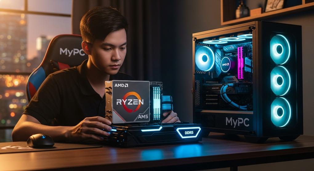 game thủ build setup AMD Zen 5 giá tối ưu Hà Nội