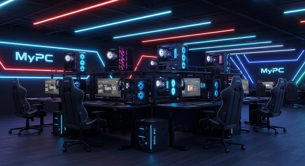 thiết kế cyber game hiện đại với linh kiện pc gaming 2025