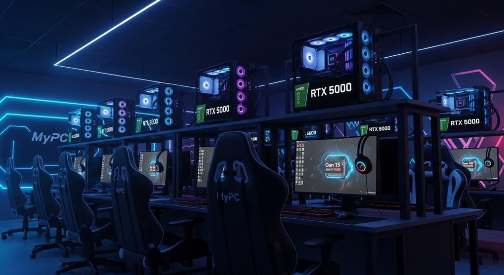 thiết kế cyber game hiện đại với linh kiện pc gaming 2025