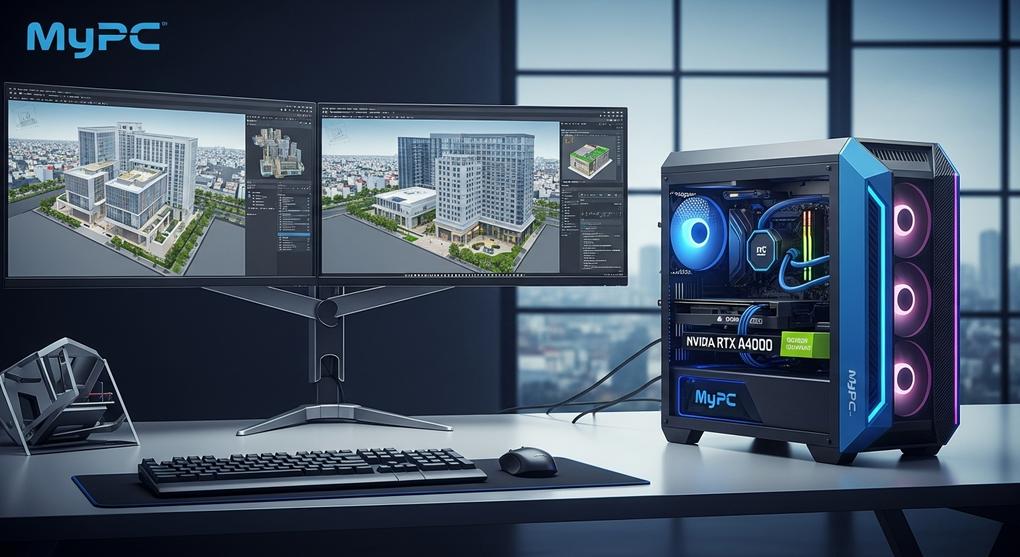 Máy tính workstation cho kiến trúc sư Hà Nội dùng AutoCAD Revit