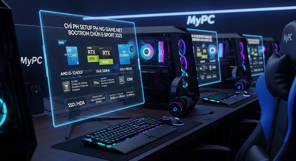 Chi phí setup phòng game net bootrom chuẩn E-sport 2025