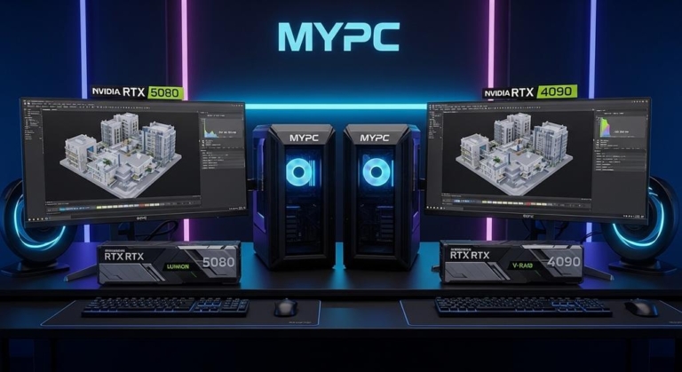 So Sánh GPU Nvidia RTX 5080 Và RTX 4090 Cho Đồ Họa 3D Kiến Trúc 2025