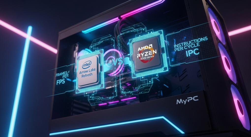 So sánh hiệu năng CPU Intel Arrow Lake Refresh vs AMD Ryzen 8000 series cho game thủ 2025