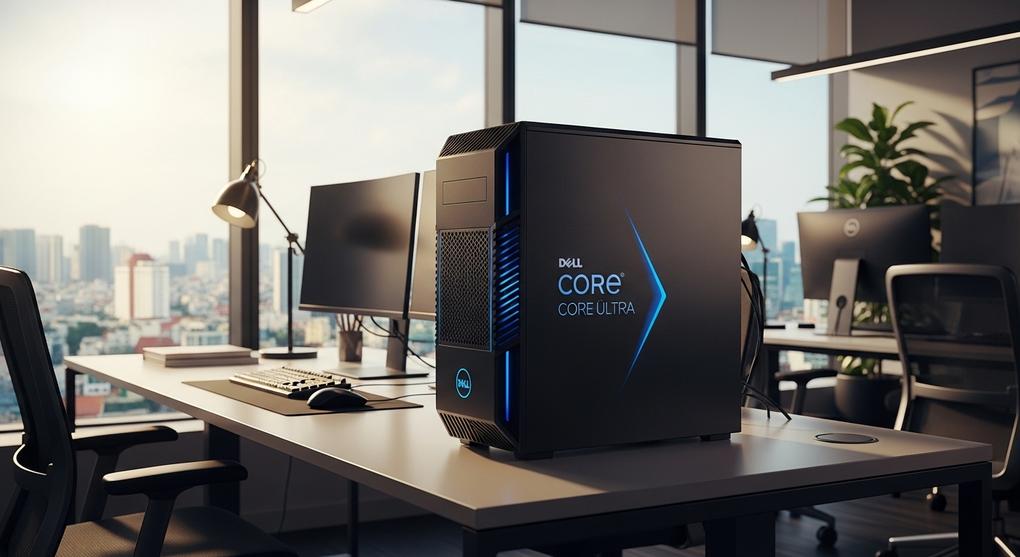 Máy tính văn phòng Dell Core Ultra tiết kiệm điện năng cho dân văn phòng Hà Nội