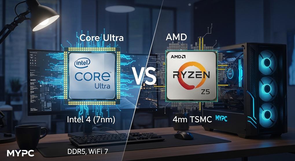 So sánh CPU Intel Core Ultra và AMD Ryzen cho dân văn phòng 2025