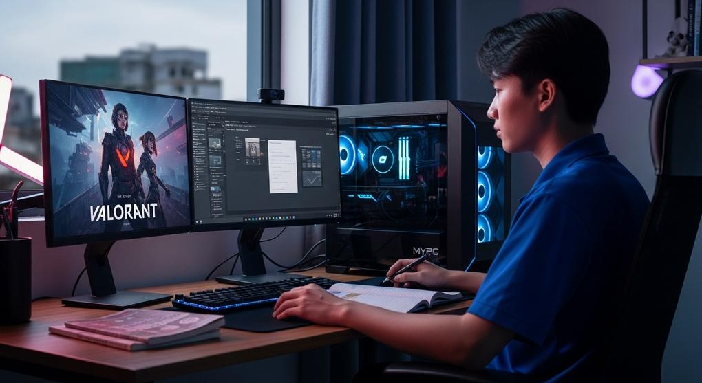 Máy tính chơi game cho học sinh mới lên Hà Nội học