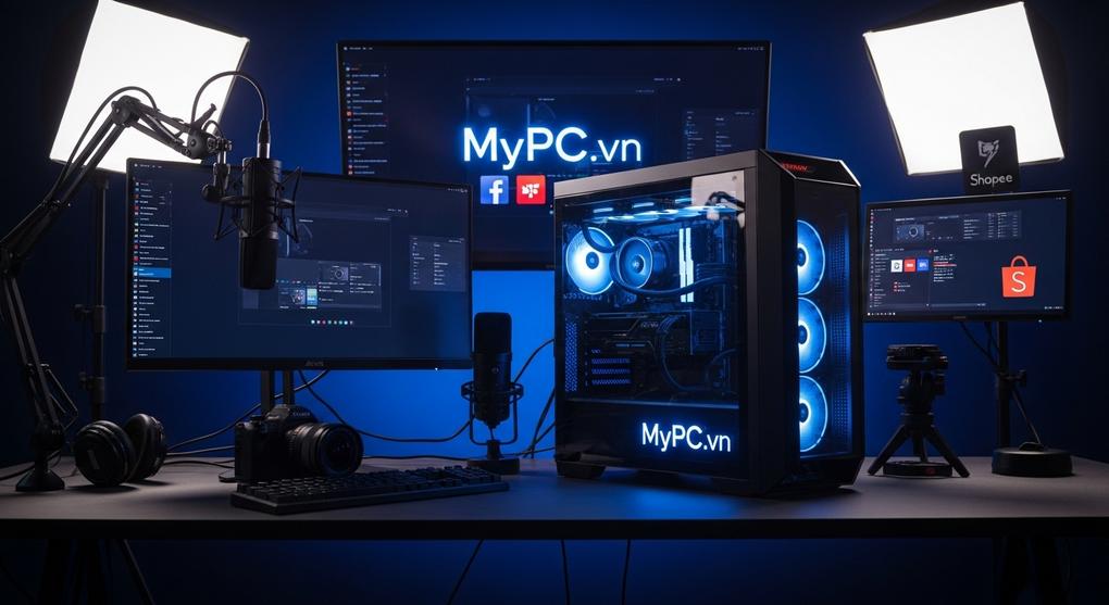 Setup livestream studio đa nền tảng TikTok Facebook Shopee