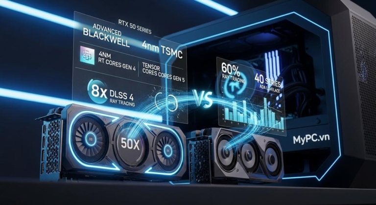 So Sánh Hiệu Năng RTX 50 Series Và RTX 40 Series Cho Game Thủ 2025