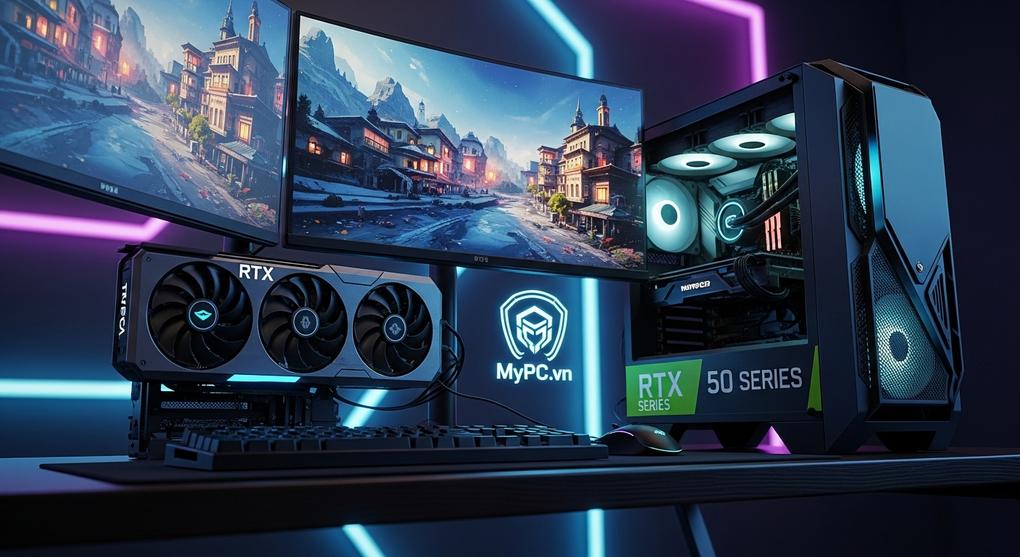 Cấu hình cyber game cao cấp RTX 50 series mới nhất