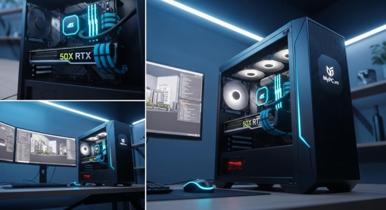 Workstation Cho Kiến Trúc Sư Cần Card Đồ Họa RTX 50 Series – Giải Pháp Chuyên Nghiệp 2025