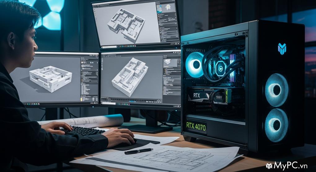 Build PC đồ họa 3D cho sinh viên kiến trúc 2025