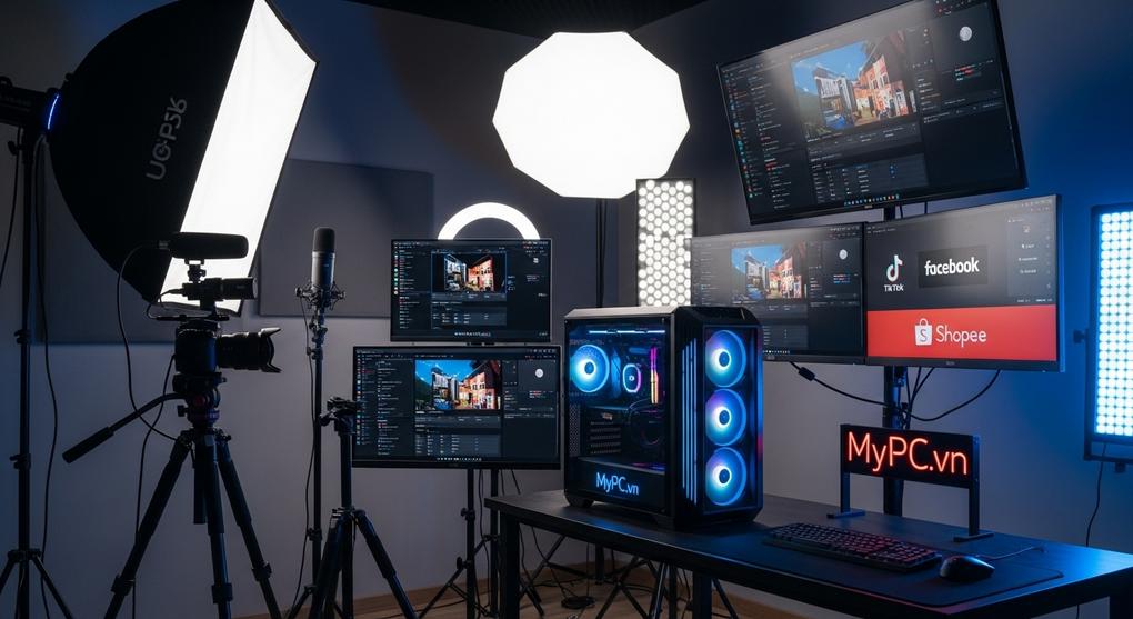 Setup livestream studio đa nền tảng TikTok Facebook Shopee
