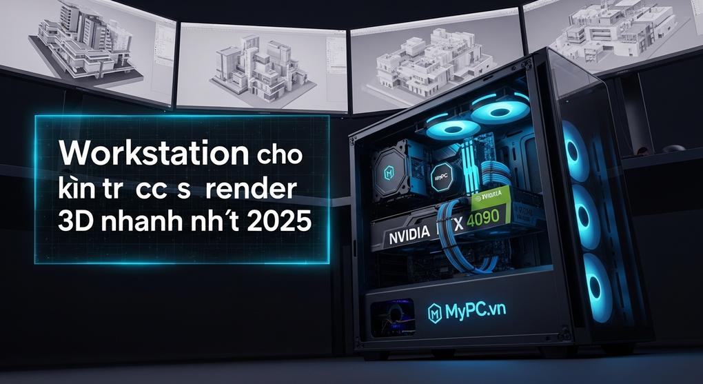 Workstation cho kiến trúc sư render 3D nhanh nhất 2025