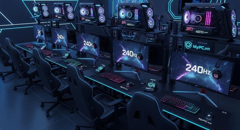 Chi Phí Setup Cyber Game Cao Cấp Với Màn Hình Tần Số Quét 240hz 2025