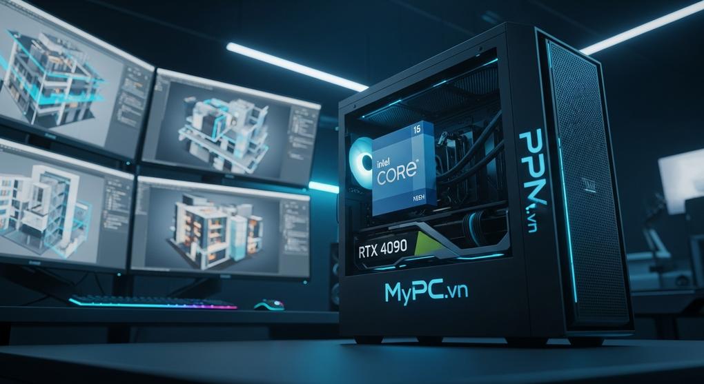 Workstation đồ họa kiến trúc sử dụng CPU Intel Core Ultra 9 185H