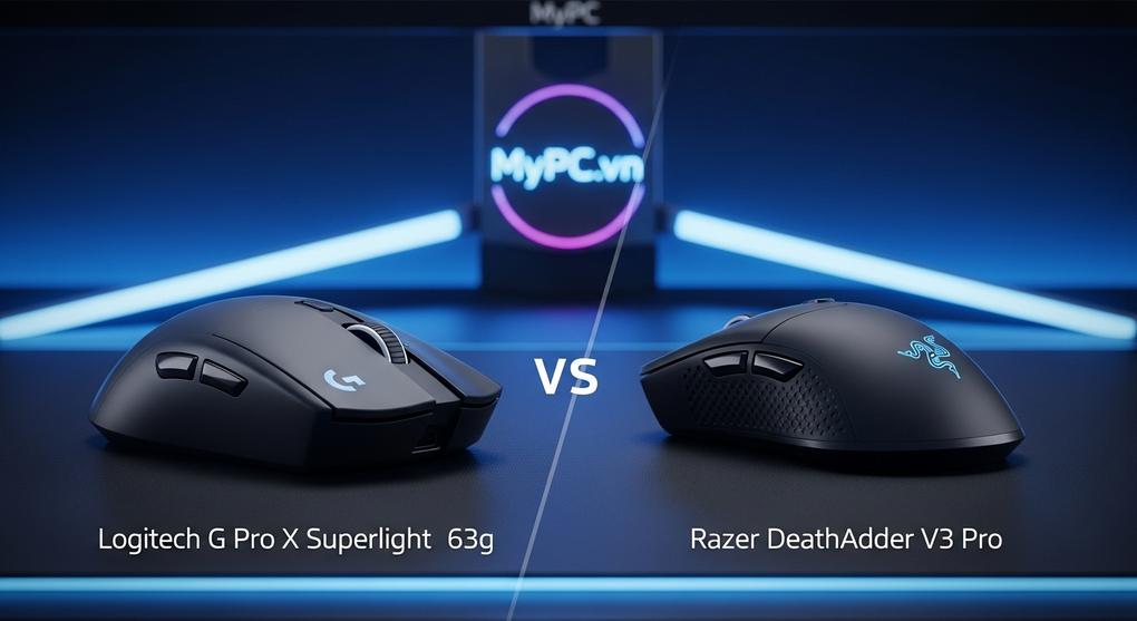 So sánh chuột gaming không dây Logitech G Pro X Superlight và Razer DeathAdder V3 Pro
