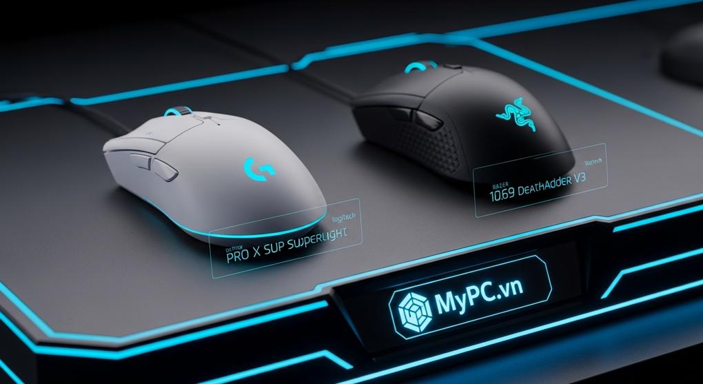 So sánh chuột gaming không dây Logitech G Pro X Superlight với Razer DeathAdder V3