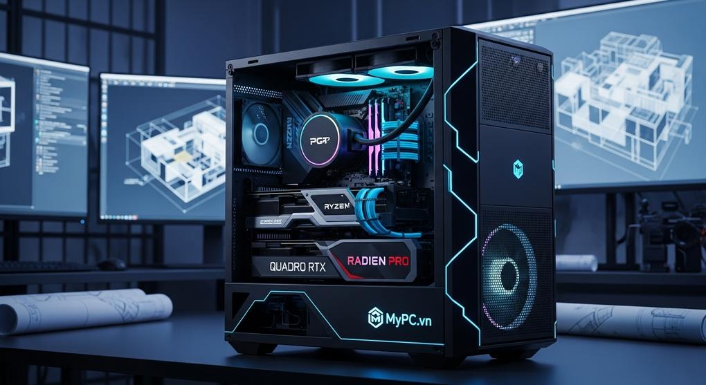 workstation đồ họa kiến trúc AMD Ryzen Threadripper
