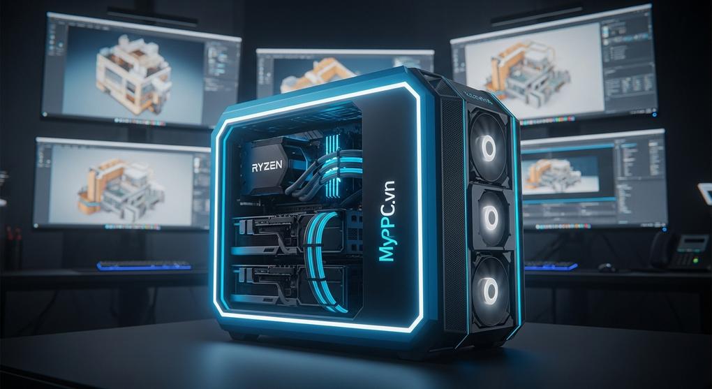 workstation đồ họa kiến trúc AMD Ryzen Threadripper
