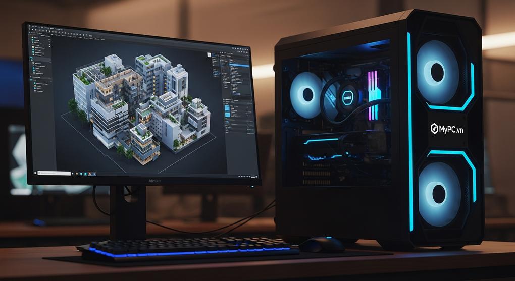 Workstation dùng Intel 15th gen cho kiến trúc sư Hà Nội