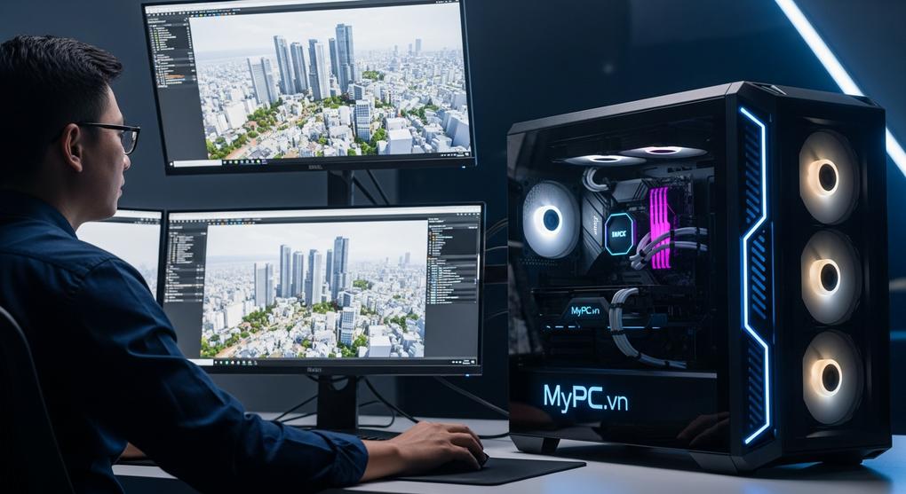Workstation dùng Intel 15th gen cho kiến trúc sư Hà Nội