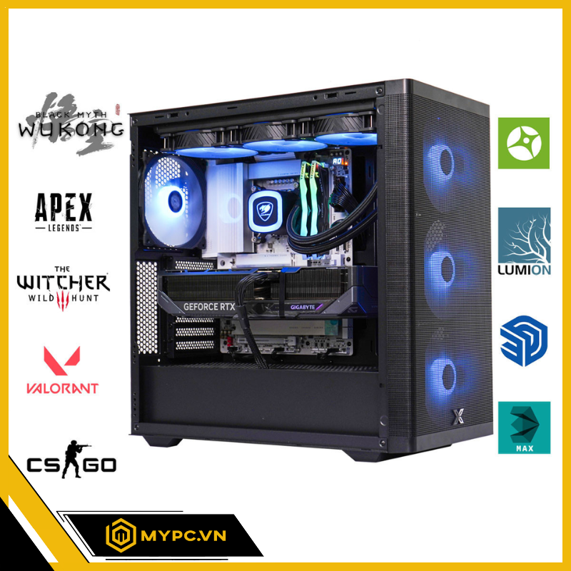 PC Gaming Core i9-14900K RTX 5060 Ti 16GB build tại MyPC
