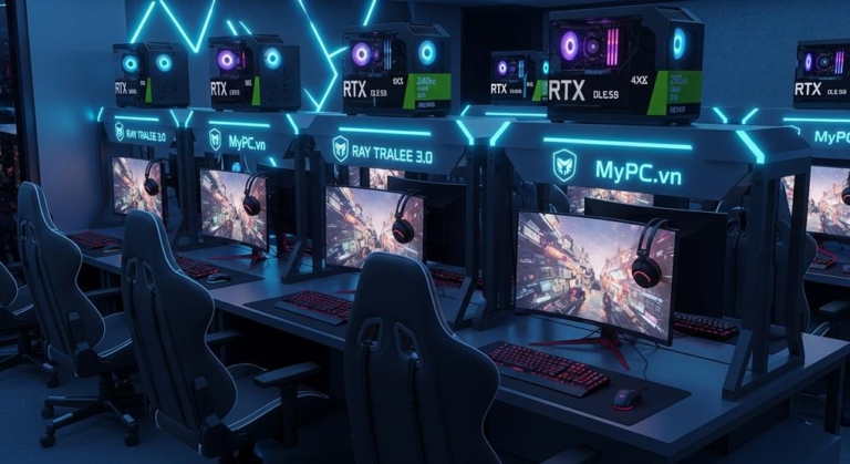 Phòng Net Cyber Game Cấu Hình Mạnh Nhất 2025 – Trải Nghiệm Đỉnh Cao