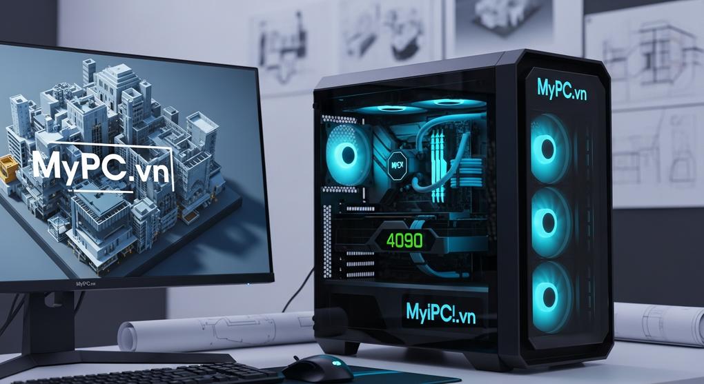 máy tính đồ họa kiến trúc render 3D