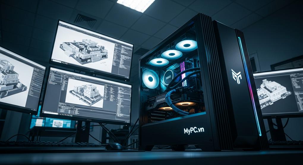 workstation cho kiến trúc sư dùng CPU AMD Ryzen Threadripper