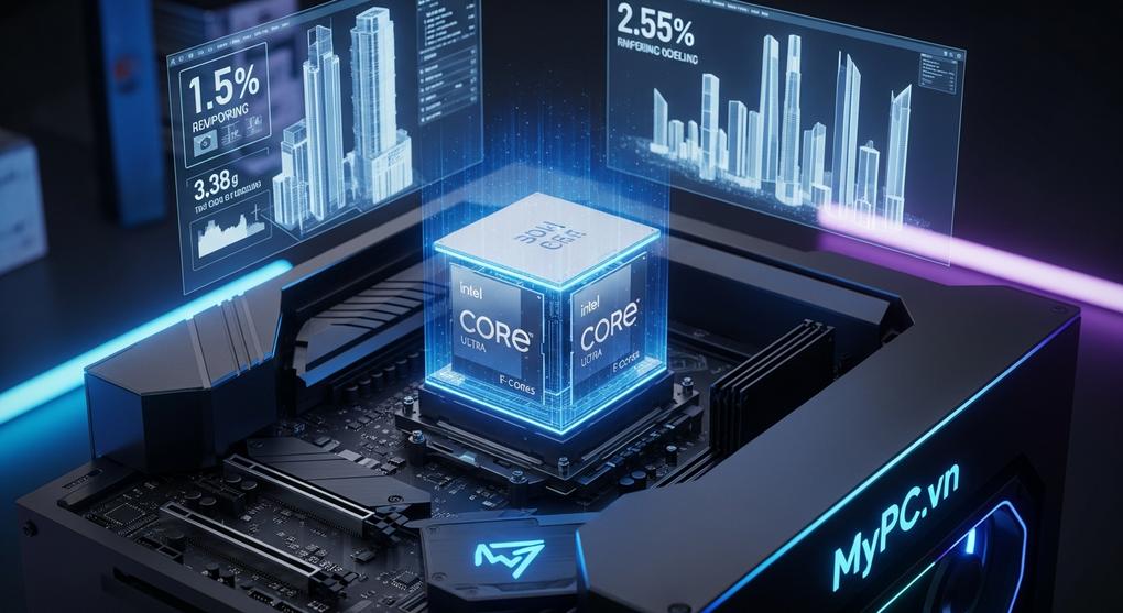 đánh giá CPU Intel Core Ultra cho máy tính đồ họa kiến trúc 2025