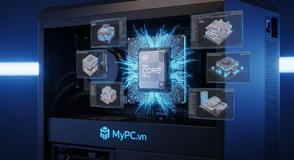 đánh giá CPU Intel Core Ultra cho máy tính đồ họa kiến trúc 2025