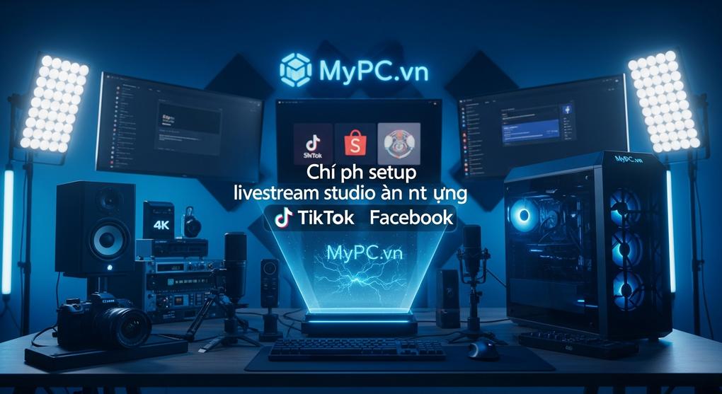 Chi phí setup livestream studio đa nền tảng TikTok Shopee Facebook