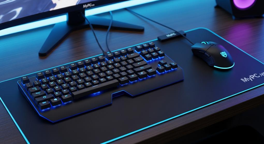 Setup bàn phím cơ chuột gaming phòng game chuyên nghiệp tại MyPC