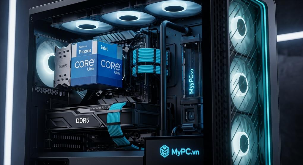 cấu hình pc đồ họa render video 8K với CPU Intel Core Ultra