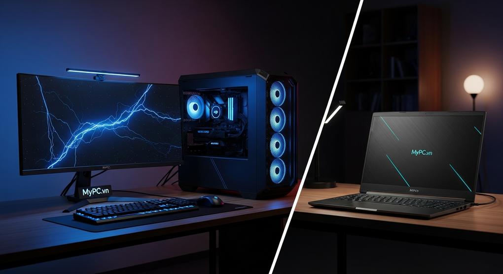 so sánh laptop và PC cho nhân viên văn phòng