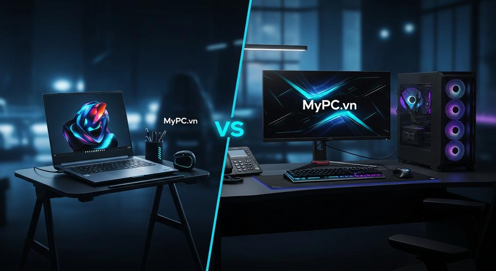 so sánh laptop và PC cho nhân viên văn phòng