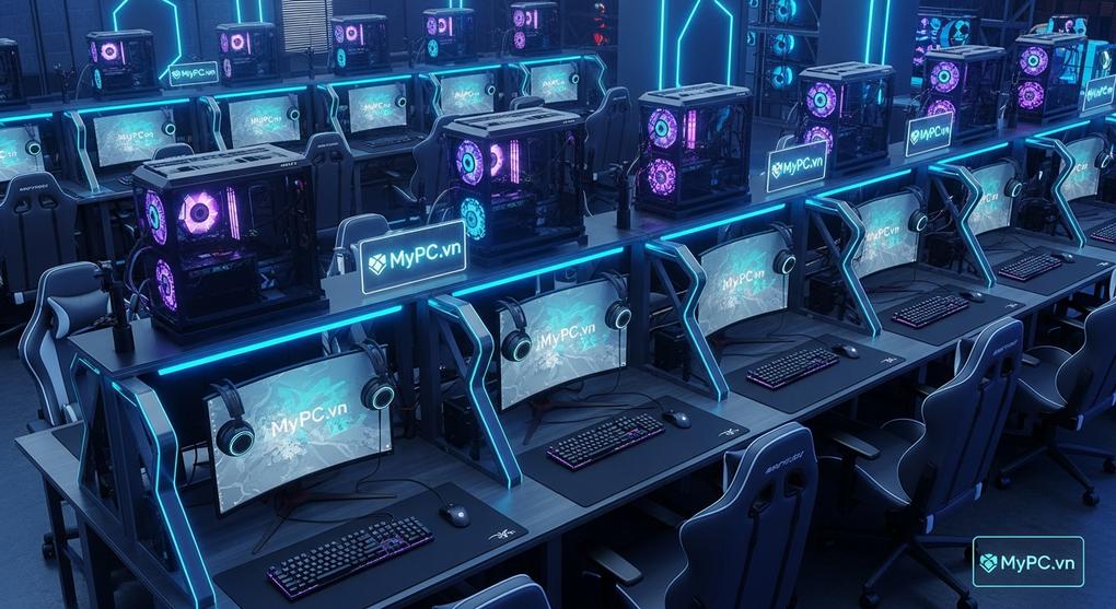 setup phòng net 20 máy cấu hình cao cấp 2025