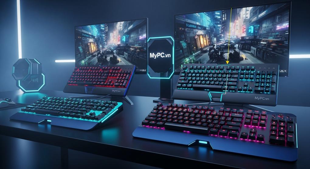 so sánh bàn phím cơ không dây cho cyber game