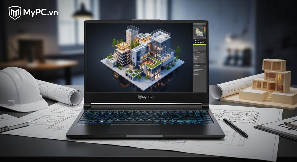 laptop đồ họa RTX 5000 series cho sinh viên kiến trúc